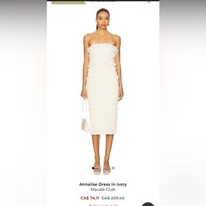 Elegant White Ruffle Dress